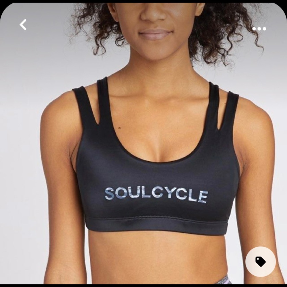 NWT Soulcycle Nike Indy Shine sports bra camo Soul logo Small